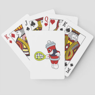 Tennis mit Tennisschläger Spielkarten