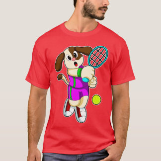 Tennis mit Tennisschläger Tennisball spielen T-Shirt