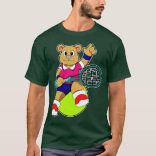 Tennis mit Tennisschläger Tennisball T-Shirt