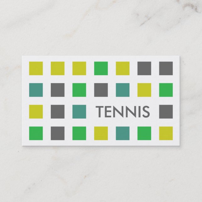 TENNIS (Mod-Quadrate) Visitenkarte (Vorderseite)