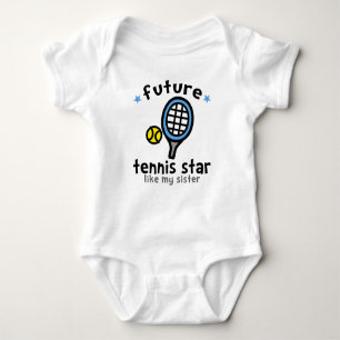 Tennis mögen Schwester Baby Strampler