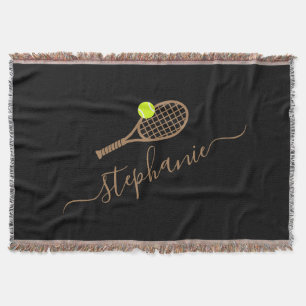 Tennis Monogram Personalisiert Name Decke