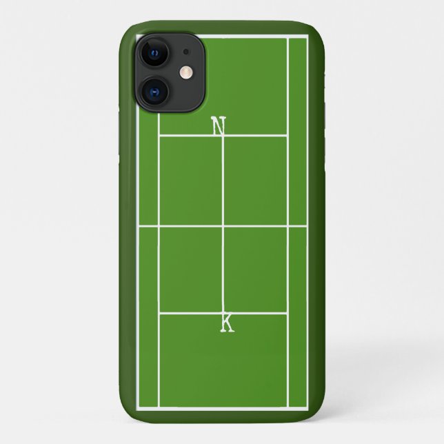 Tennis Monogramm Case-Mate iPhone Hülle (Rückseite)