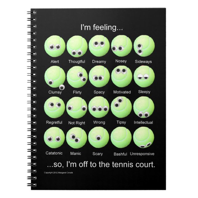 Tennis Moods Poster Notizblock (Vorderseite)