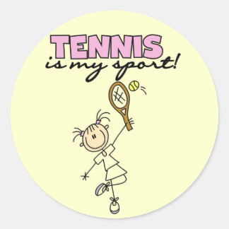 Tennis My Sport Tshirts und Geschenke Runder Aufkleber