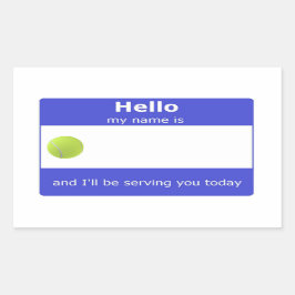 Tennis Name Tag Sticker