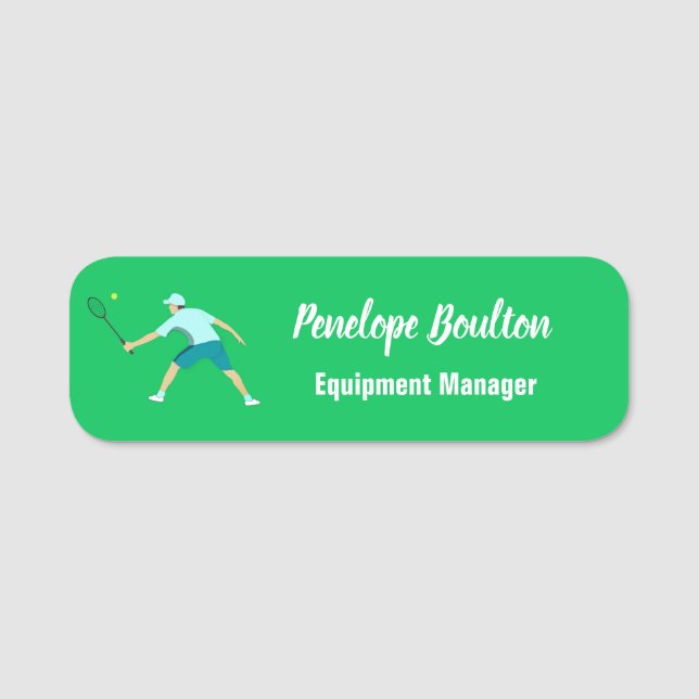 Tennis Namensschild (Vorderseite)