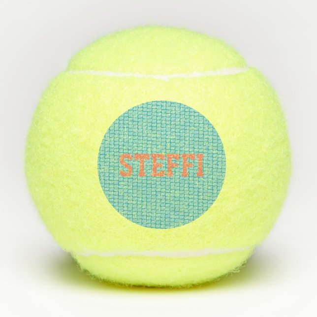 Tennis Net Sports Liebe Game Individuelle Name Kin Tennisbälle (Vorderseite)
