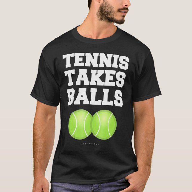 Tennis nimmt Balls Tennis Gif T-Shirt (Vorderseite)