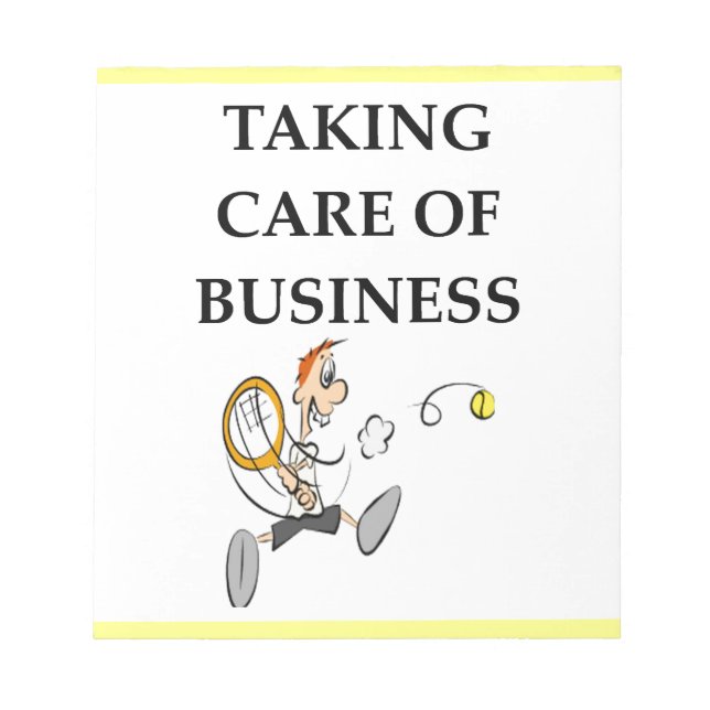 Tennis Notizblock (Vorderseite)