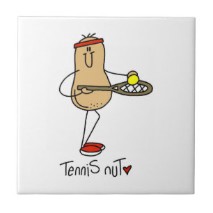 Tennis-Nuss-T-Shirts und Geschenke Fliese