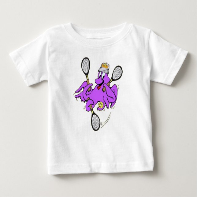 Tennis Octopus Baby Jersey T - Shirt (Vorderseite)
