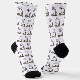 Tennis Old English Sheepdog (Grau 1) Hund Niedlich Socken