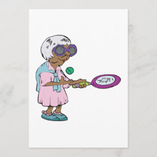Tennis-Oma Einladung