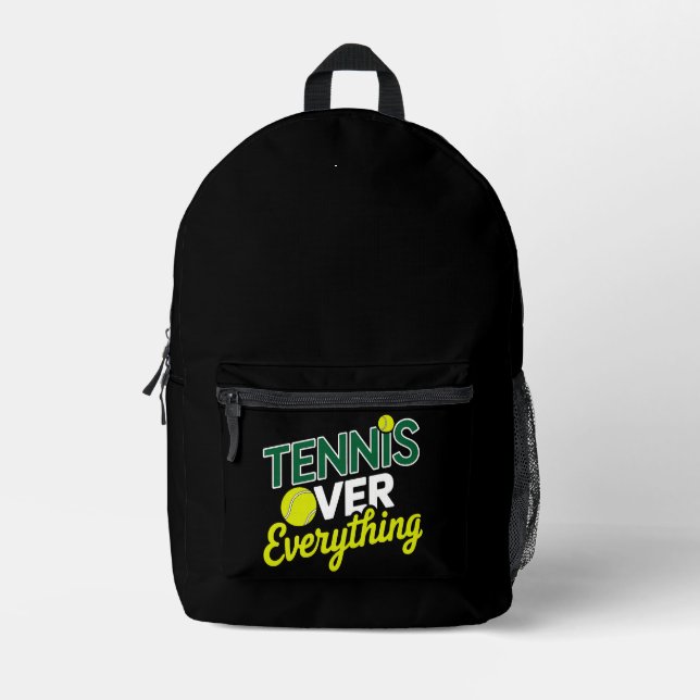 Tennis Over Everything Bedruckter Rucksack (Vorderseite)