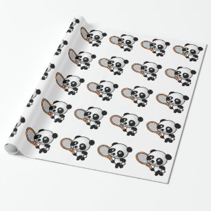 Tennis-Panda Geschenkpapier
