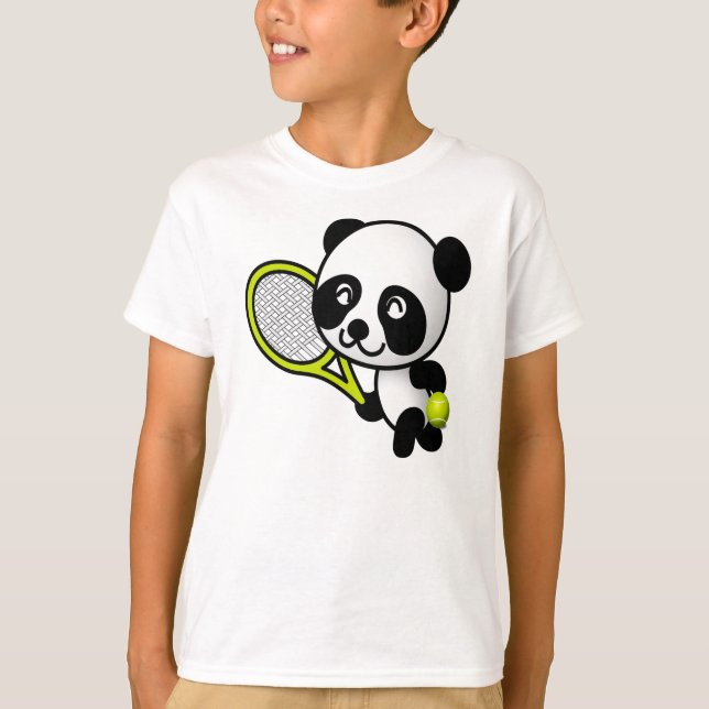 Tennis Panda T-Shirt (Vorderseite)