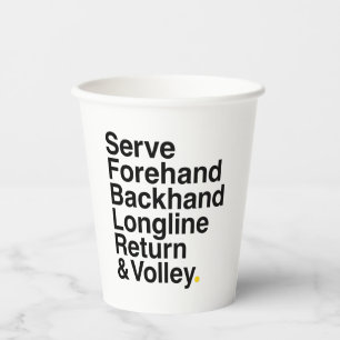TENNIS PAPPBECHER