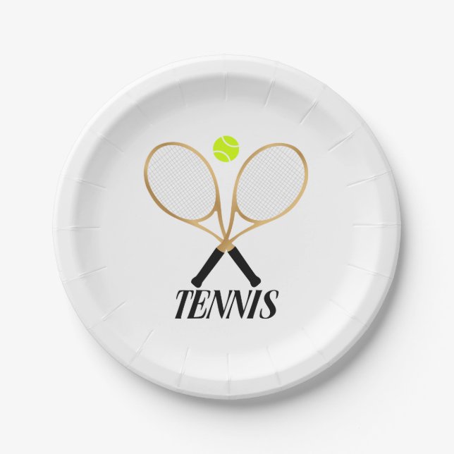 Tennis Pappteller (Vorderseite)