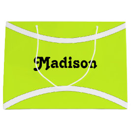 Tennis Party Custom Tennis Player Name oder Text Große Geschenktüte