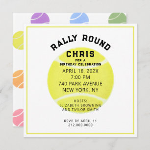 Tennis-Party Einladung