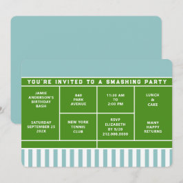 Tennis-Party Einladung