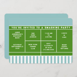 Tennis-Party Einladung