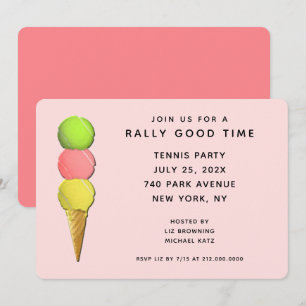 Tennis-Party-Einladungen Einladung