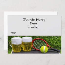 Tennis-Party mit Ballett und Bier Einladung