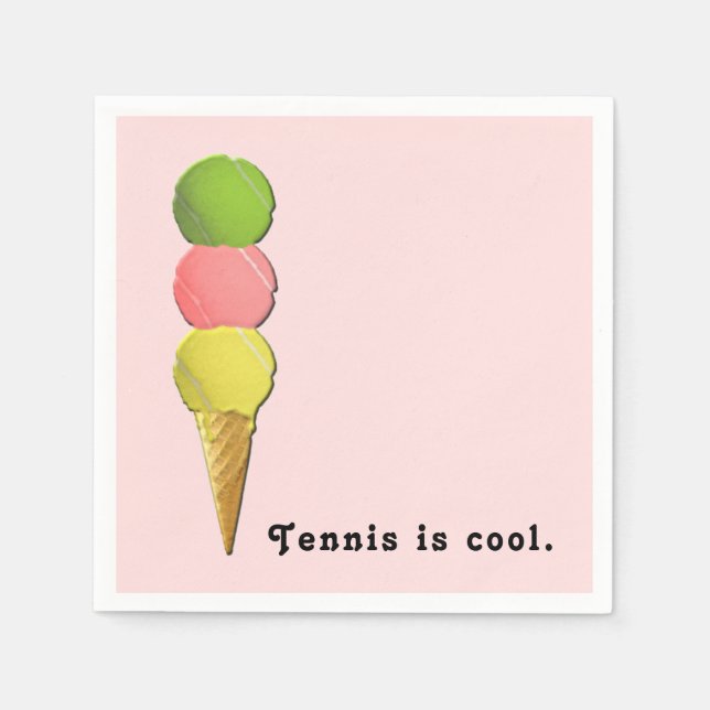 Tennis Party Paper Napkins Serviette (Vorderseite)