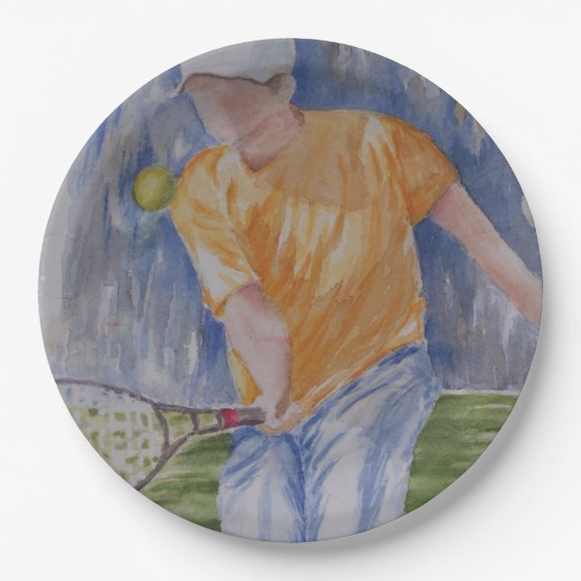 TENNIS-PARTY PAPPTELLER (Vorderseite)