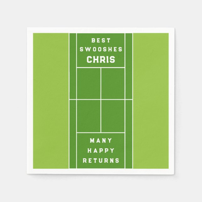 Tennis-Party Serviette (Vorderseite)