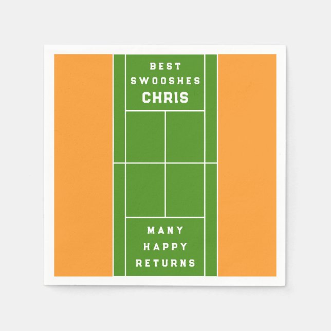 Tennis-Party Serviette (Vorderseite)