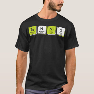 Tennis Periodensystem Elemente Sport Lustiger Spie T-Shirt