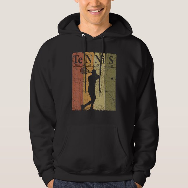 Tennis Periodic Table Elements Tennis Player Nerd  Hoodie (Vorderseite)