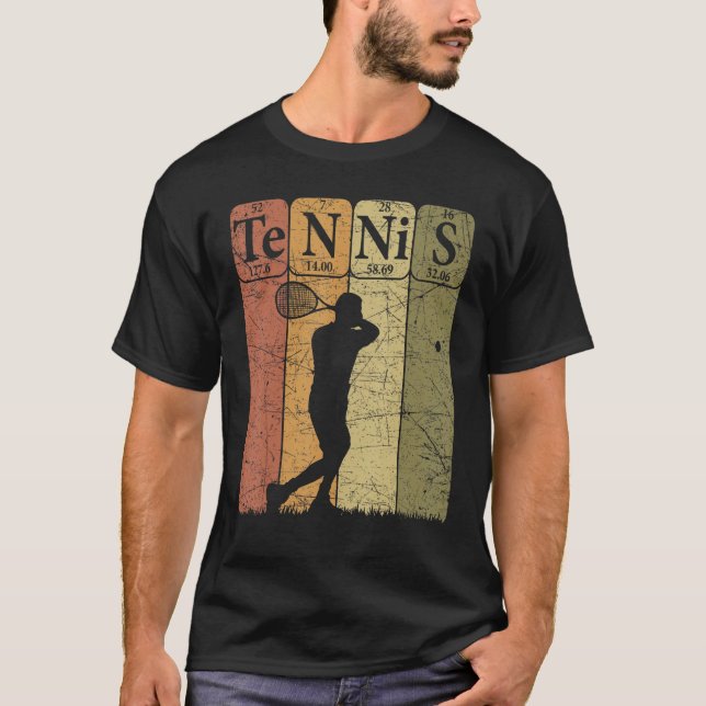 Tennis Periodic Table Elements Tennis Player Nerd  T-Shirt (Vorderseite)