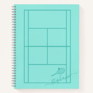 Tennis Personalisiert Calligrafy Name Custom  Notizbuch