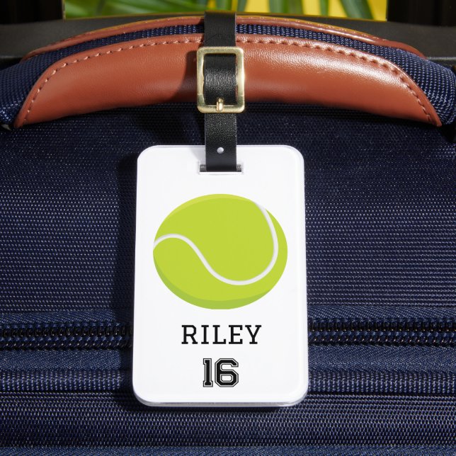 Tennis Personalisiert Custom Team Bag-Geschenk Gepäckanhänger (Vorderseite Insitu 2)