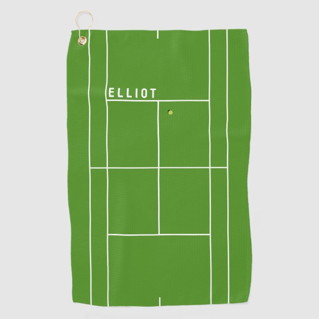 Tennis Personalisiert Name oder Monogramm Golfhandtuch (Vorderseite)
