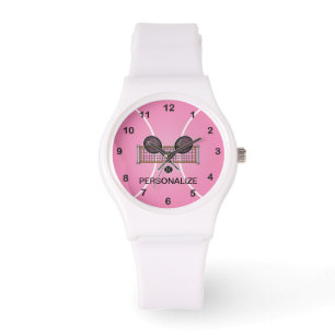 Tennis   Personalize - Pink Armbanduhr