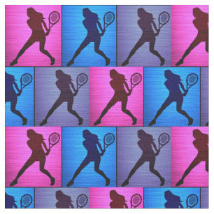 Tennis Pink, Lila, Blauer Fliesenstoff Stoff