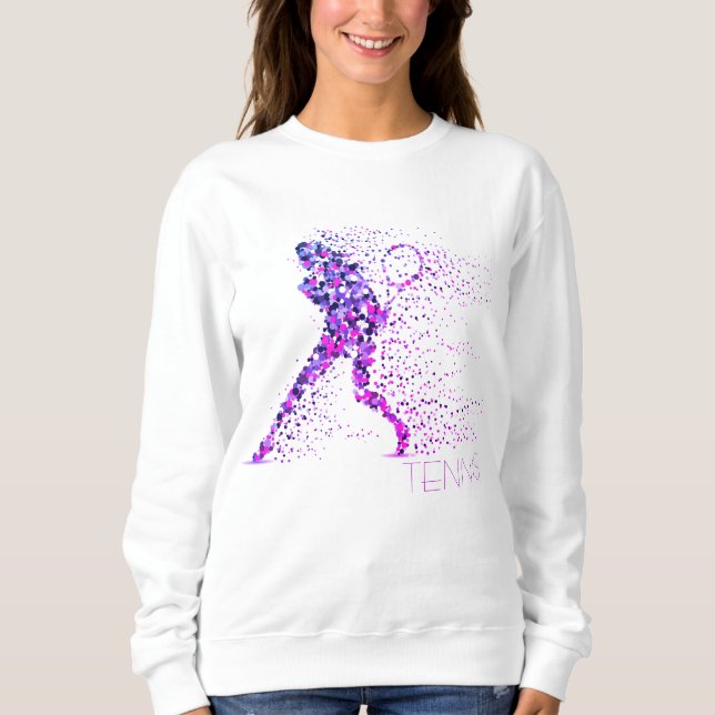Tennis Pink Pixels Sweatshirt (Vorderseite)
