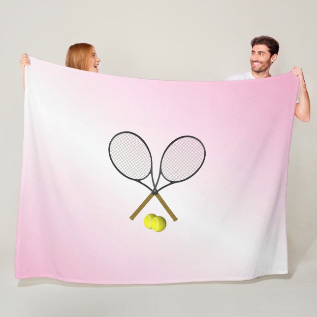 Tennis Pink Sports Fleecedecke (Beispiel)