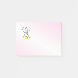Tennis Pink Sports Post-it Klebezettel