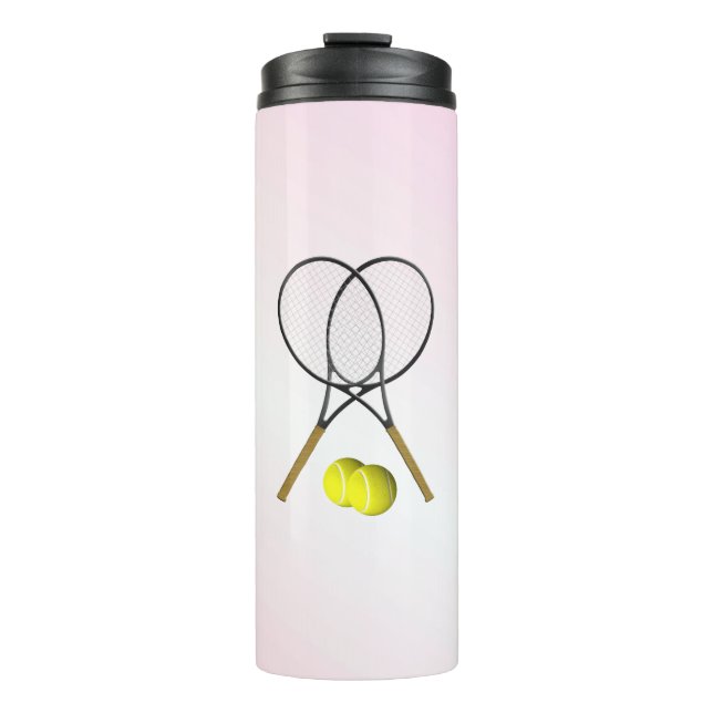 Tennis Pink Sports Thermosbecher (Vorderseite)