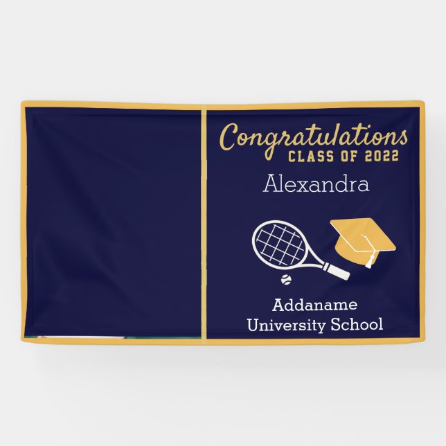 Tennis Player Abschluss Abschluss Banner (Horizontal)