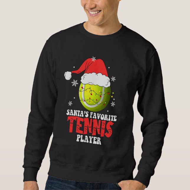Tennis Player Christmas Tennis   Sweatshirt (Vorderseite)