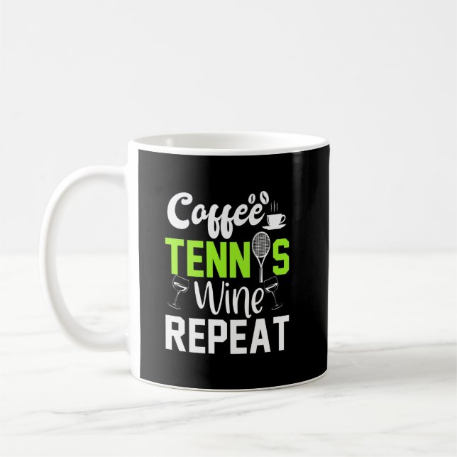 Tennis Player Coach Kaffee Wein Kaffeetasse (Links)