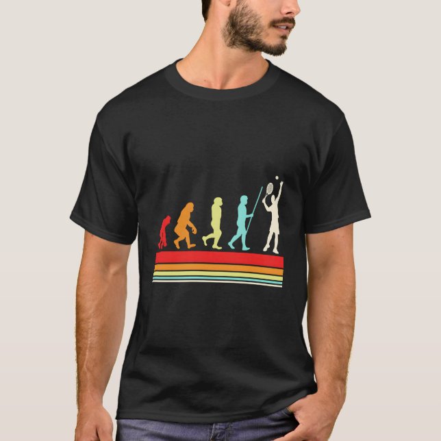 Tennis Player Evolution Farbe S T-Shirt (Vorderseite)