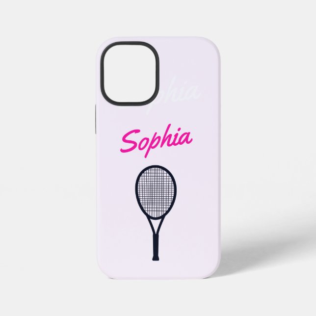 Tennis Player Gift Girls Individuelle Name Pink Bl iPhone Hülle (Rückseite)